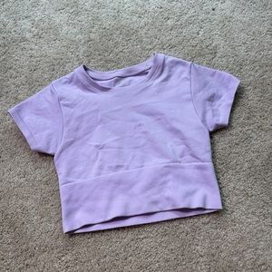Aerie lavender athletic fitted crop top